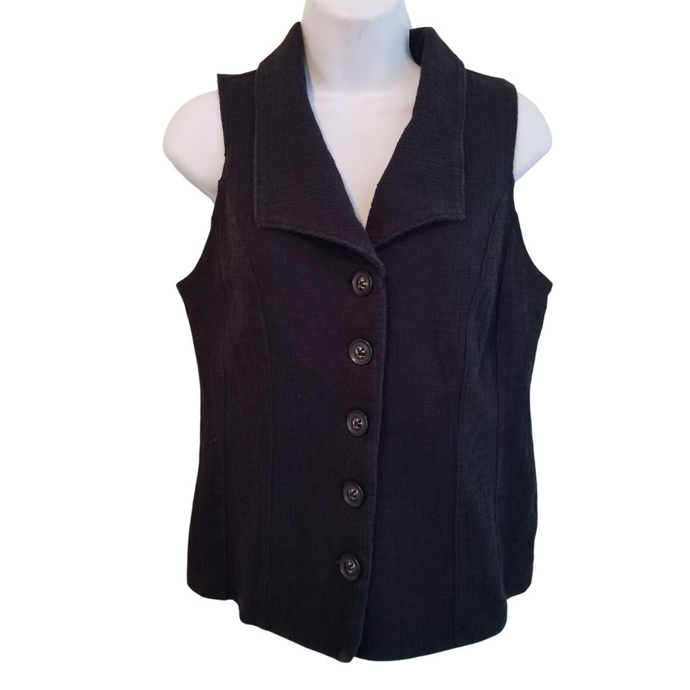 Ett Twa S Black Vest Anthropologie EBERHARDT Sleeveless‎ Top Dark Academia Goth